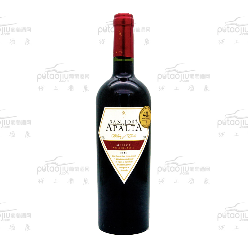 智利拉佩尔谷圣何塞阿帕塔梅洛品种极干红葡萄酒