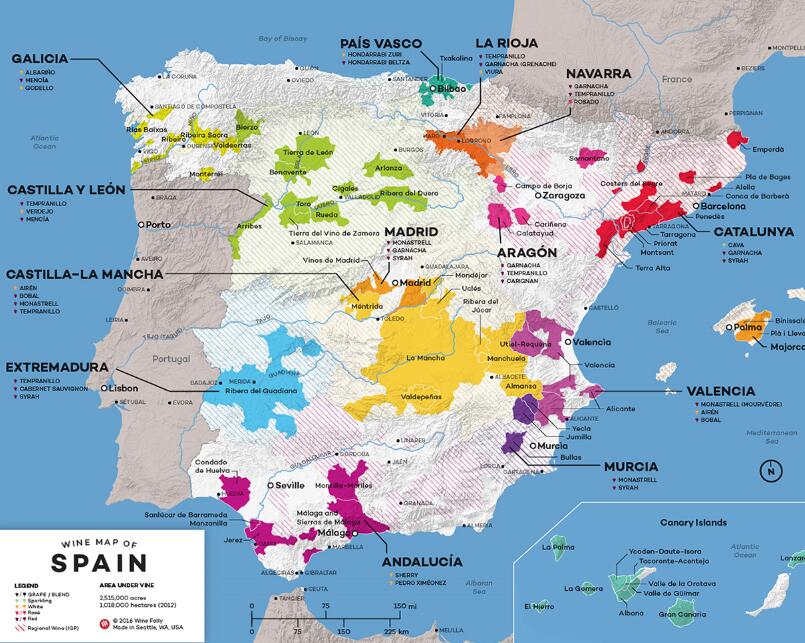西班牙葡萄酒产区