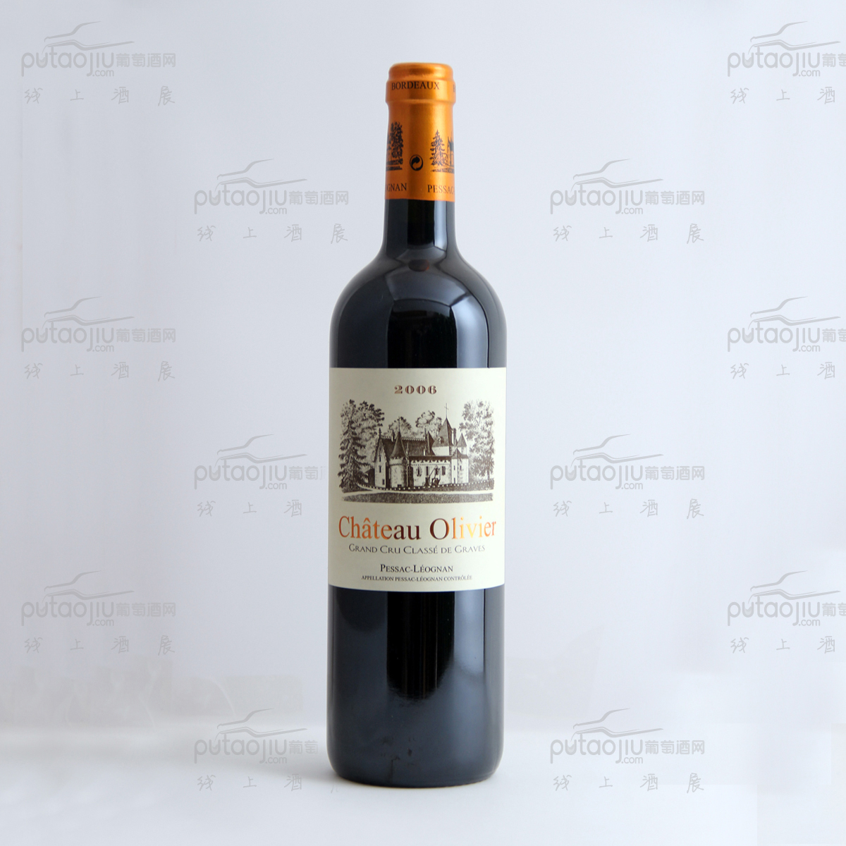 法国佩萨克雷奥良奥利维耶城堡赤霞珠梅洛AOC法定产区干红葡萄酒