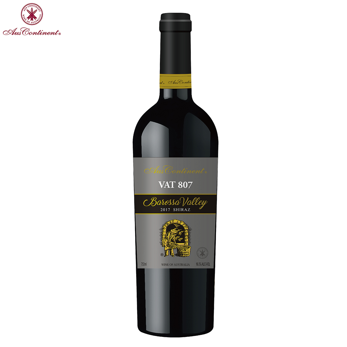 澳大利亚巴罗萨山谷澳洲大陆酒庄西拉VAT 807干红葡萄酒红酒