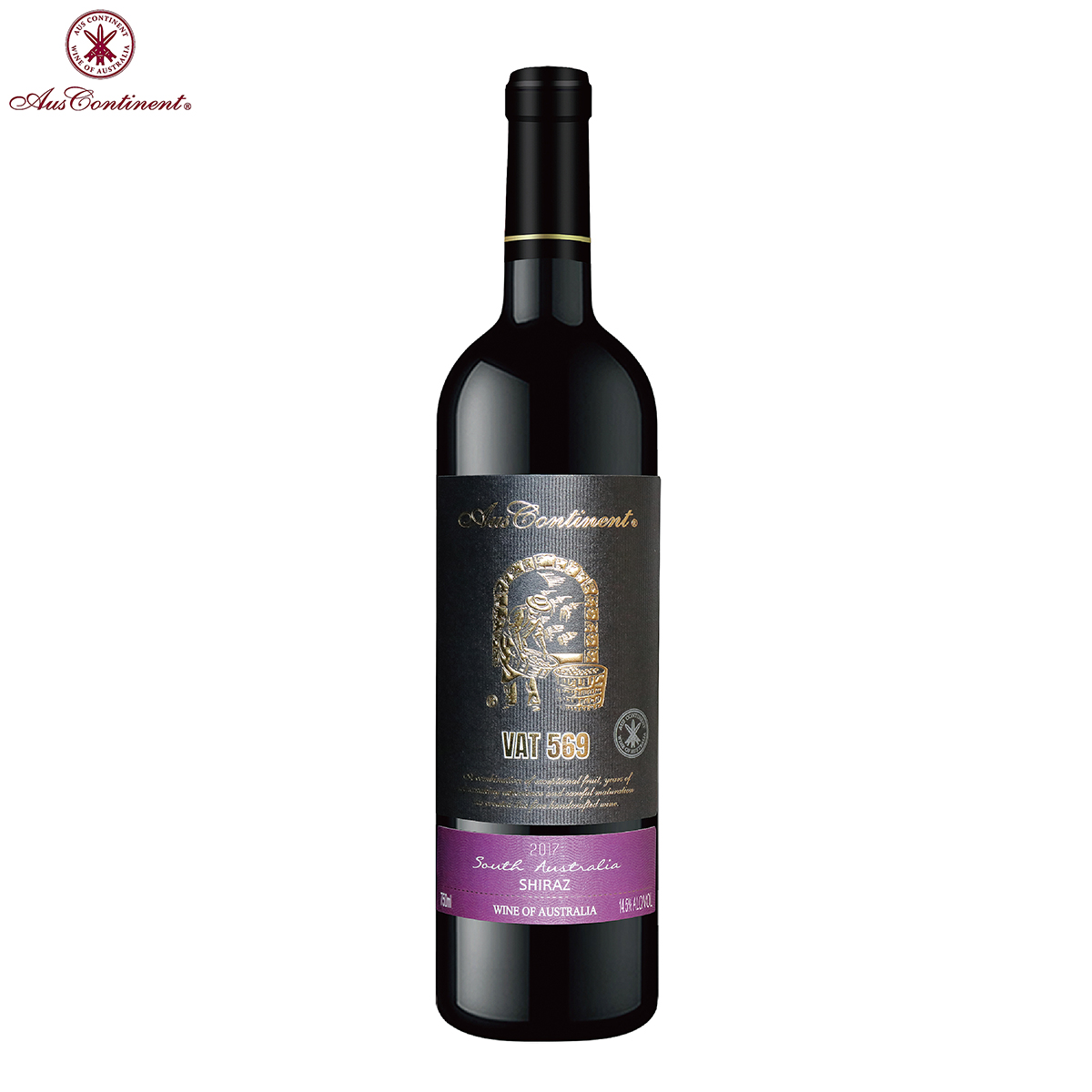 澳大利亚南澳产区澳洲大陆酒庄西拉VAT 569 干红葡萄酒红酒