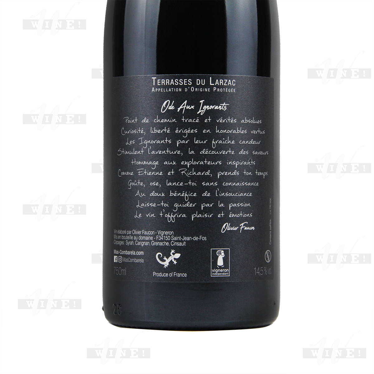 法国拉扎克-特拉斯马斯坎巴雷拉酒庄混酿颂歌AOC干红葡萄酒