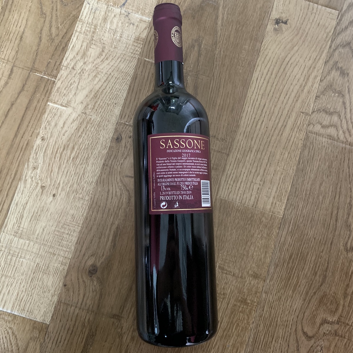 意大利托斯卡纳帕雷特罗酒庄混酿撒索尼IGT干红葡萄酒