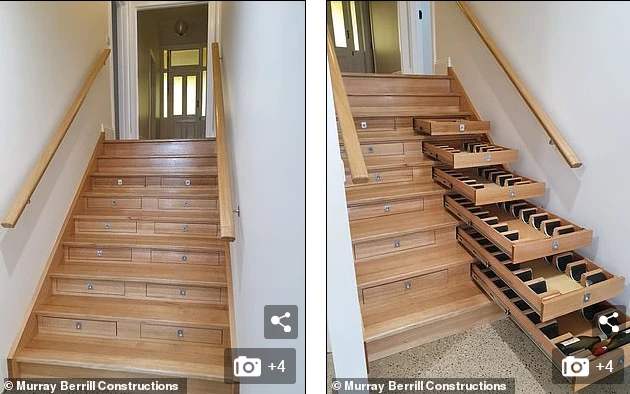 澳洲建筑者把楼梯改造成葡萄酒窖