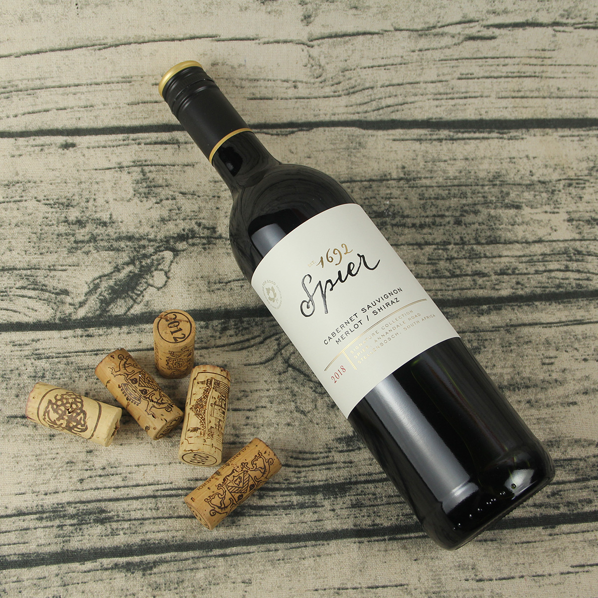 南非斯泰伦博斯斯皮尔酒庄名鉴系列赤霞珠-美乐-西拉混酿干红葡萄酒红酒
