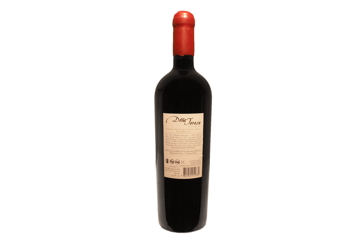 智利中央山谷灵坡酒庄特蕾莎家族珍藏红葡萄酒红酒