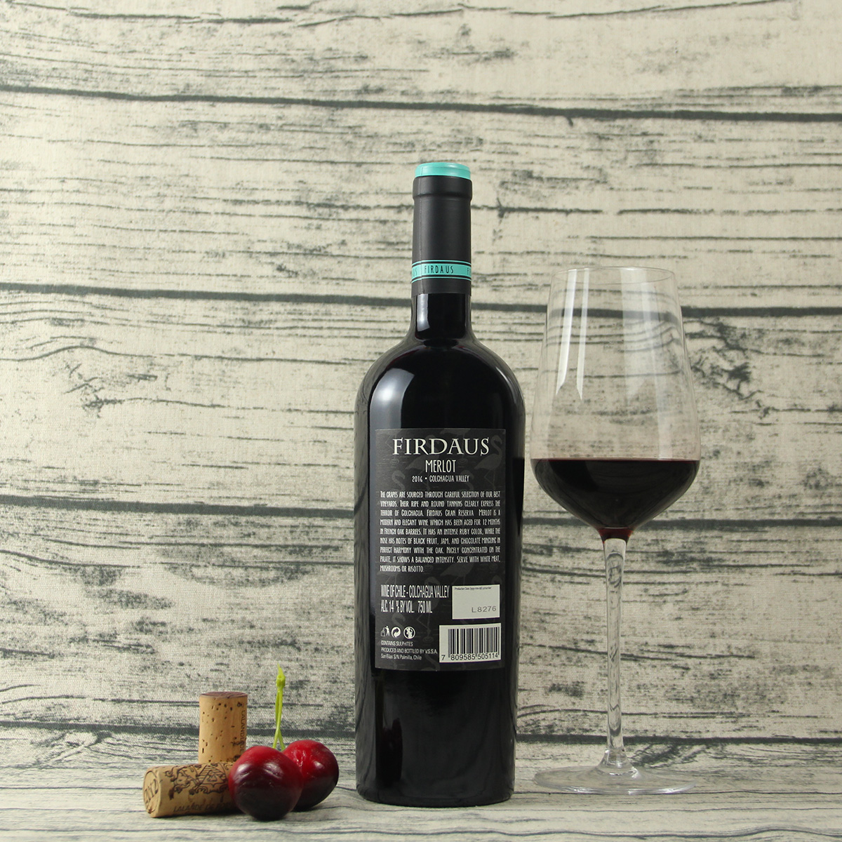 智利空加瓜谷菲尔道斯梅乐特级珍藏干红葡萄酒