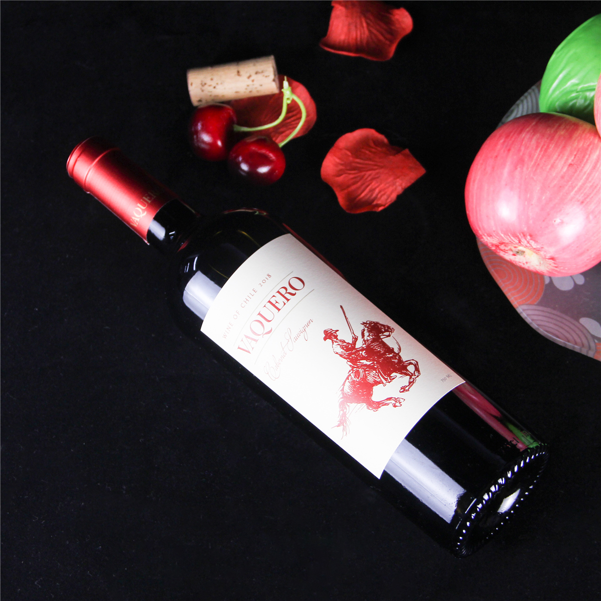 智利中央山谷骑士维卡罗精选赤霞珠干红葡萄酒红酒