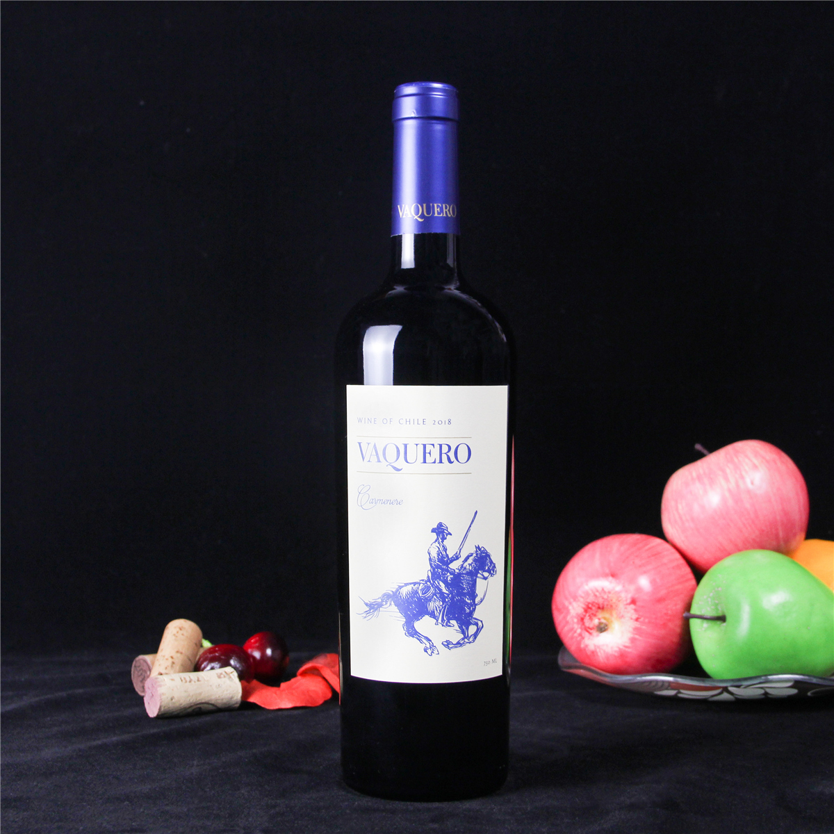 智利中央山谷骑士维卡罗精选佳美娜干红葡萄酒红酒