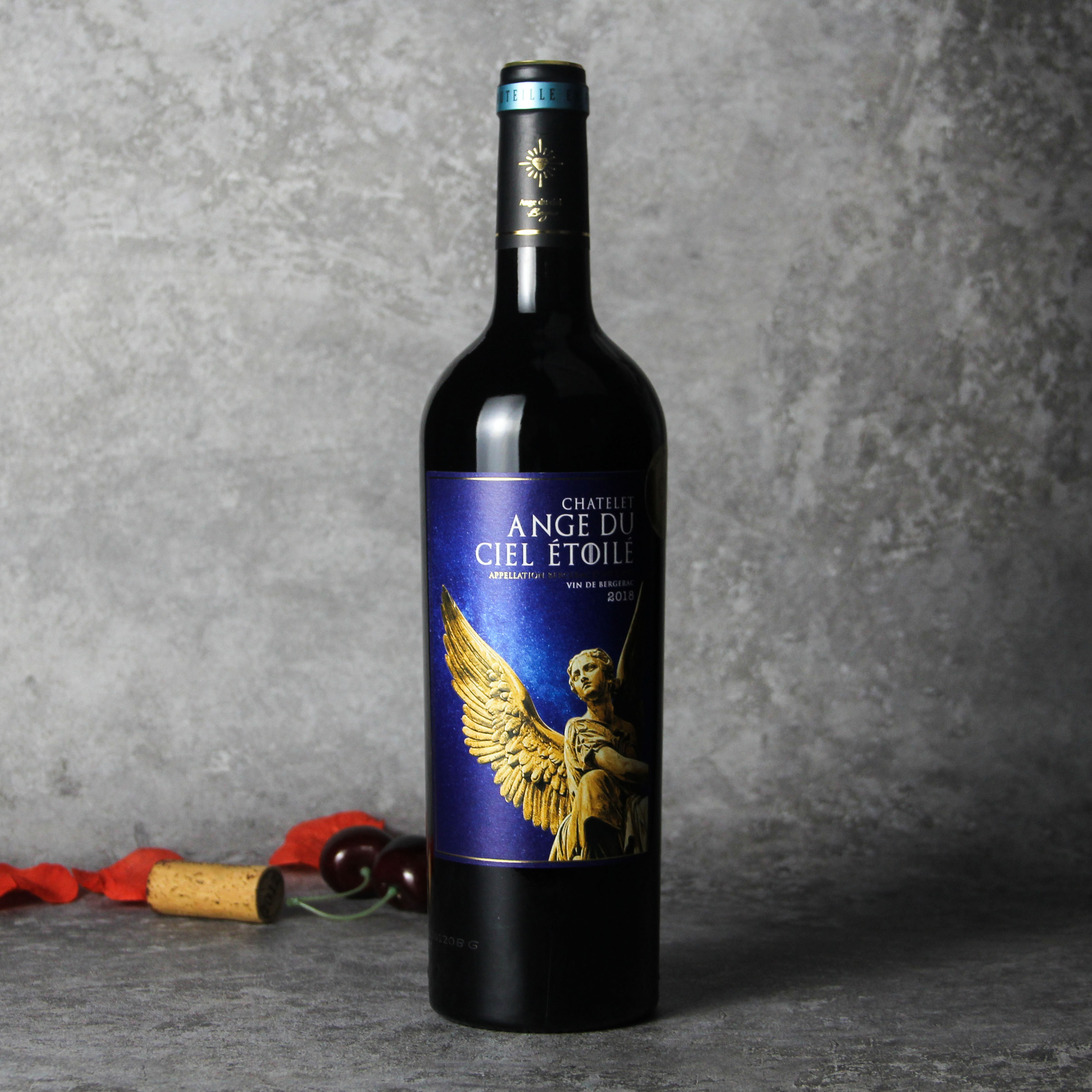 法国贝尔热拉克星天使赤霞珠梅洛红葡萄酒红酒