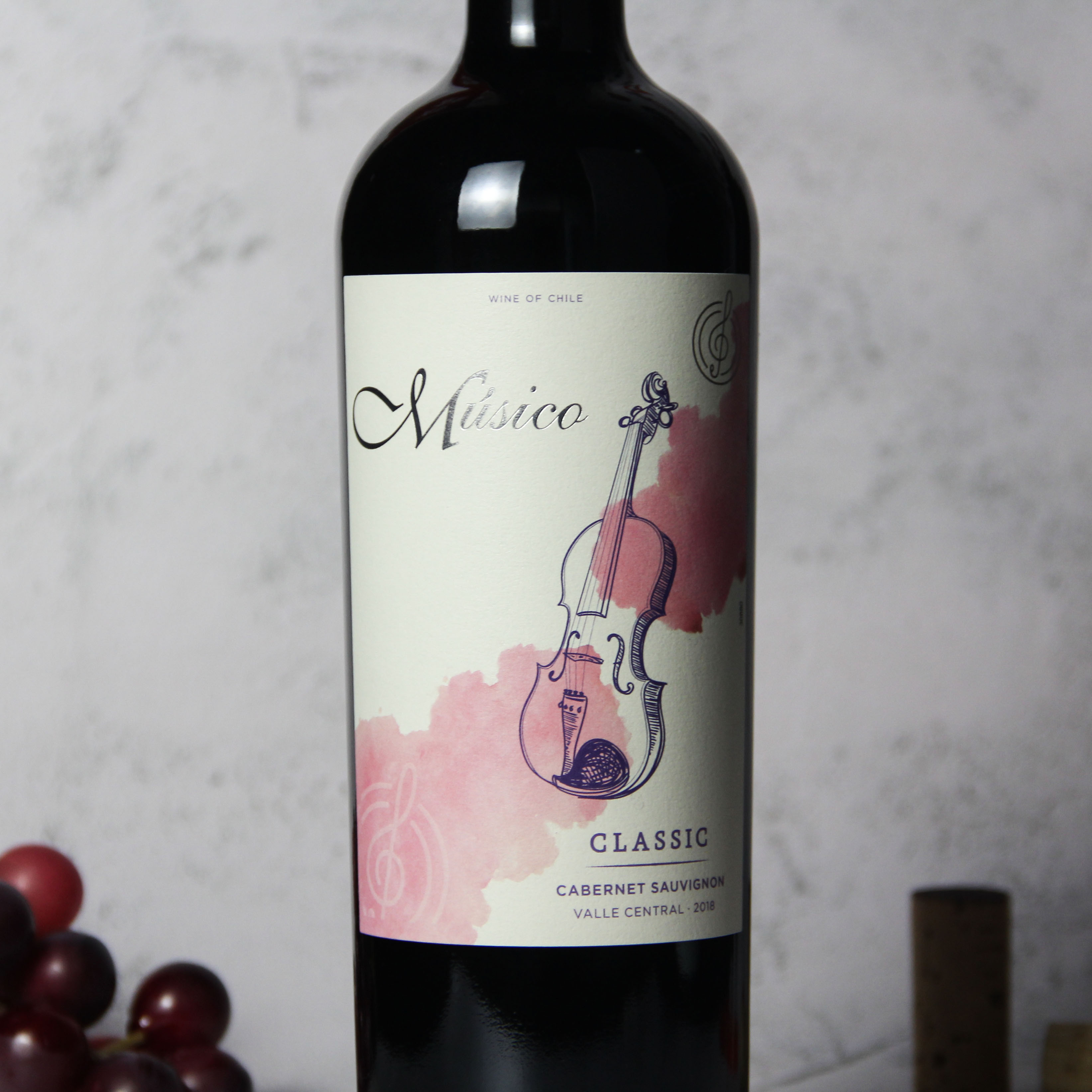 智利中央山谷Musico酒庄音乐家小提琴赤霞珠红葡萄酒红酒