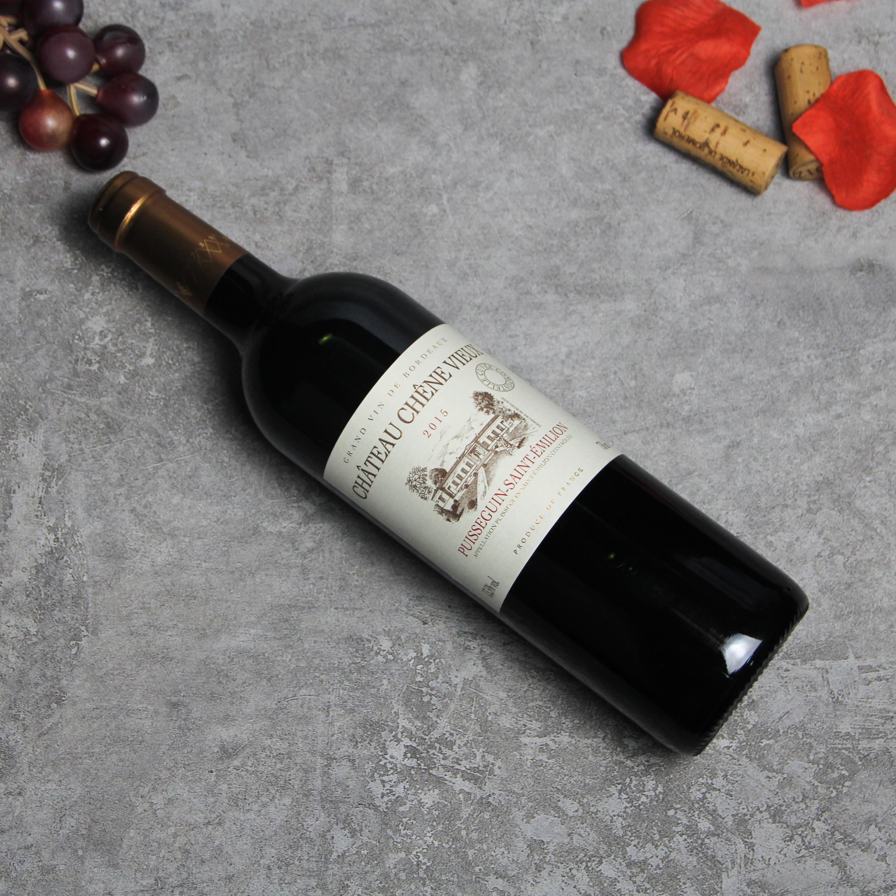 法国波尔多老橡树城堡红葡萄酒