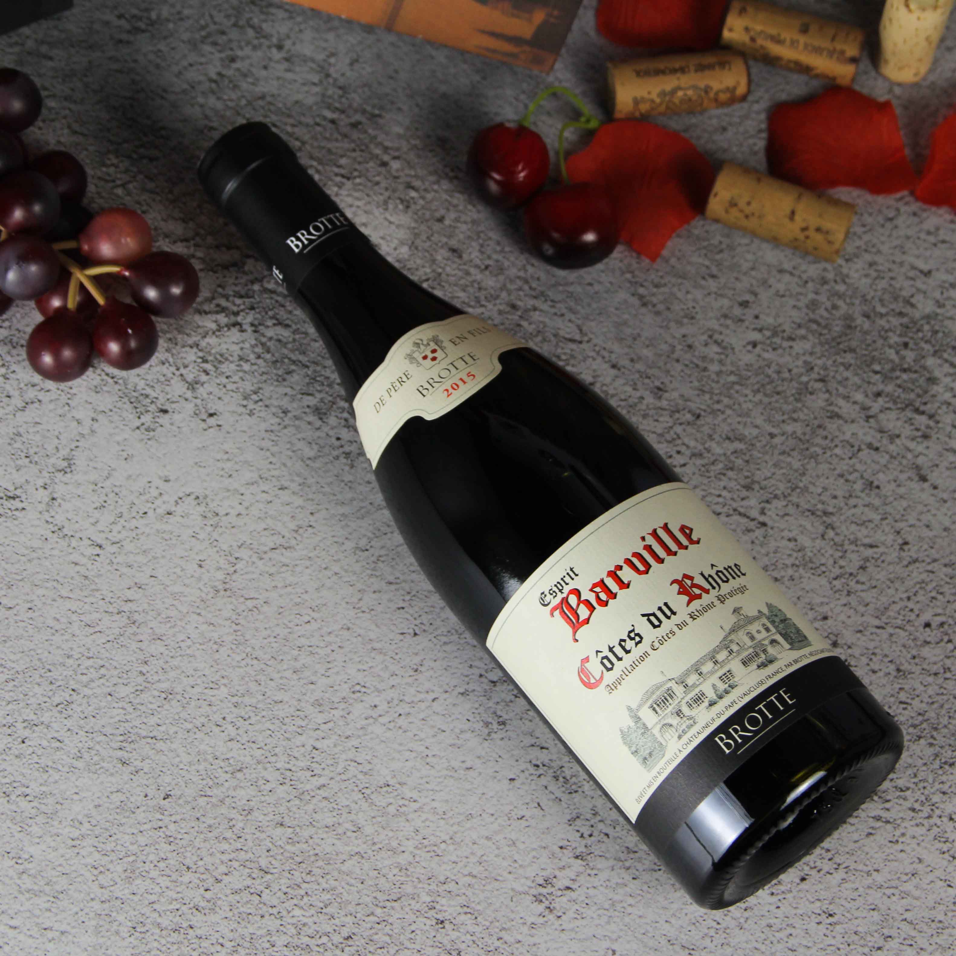 法国罗纳河谷巴尔维勒灵魂红葡萄酒红酒