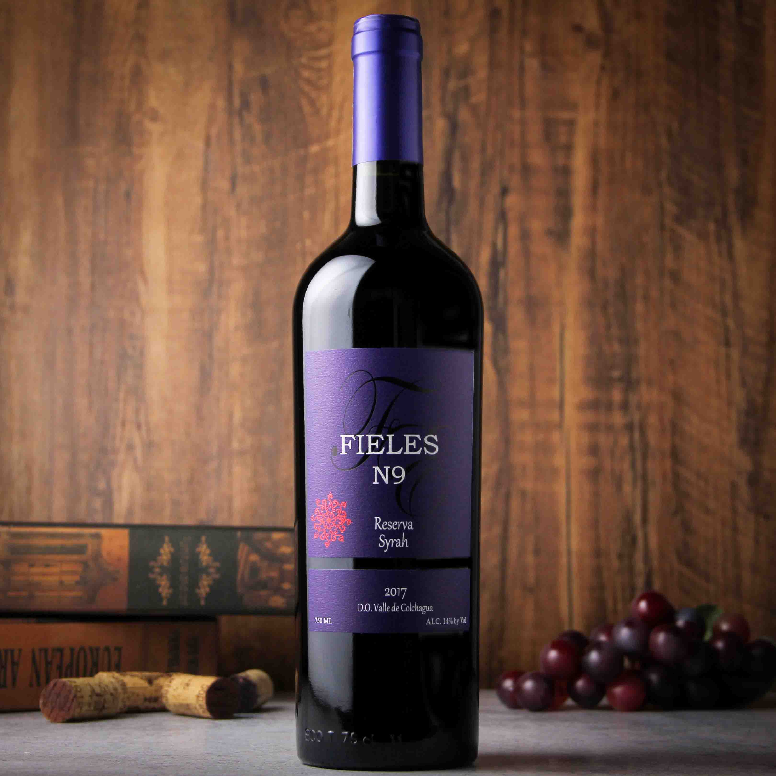 智利科尓查瓜谷菲利斯珍藏西拉干红葡萄酒N9
