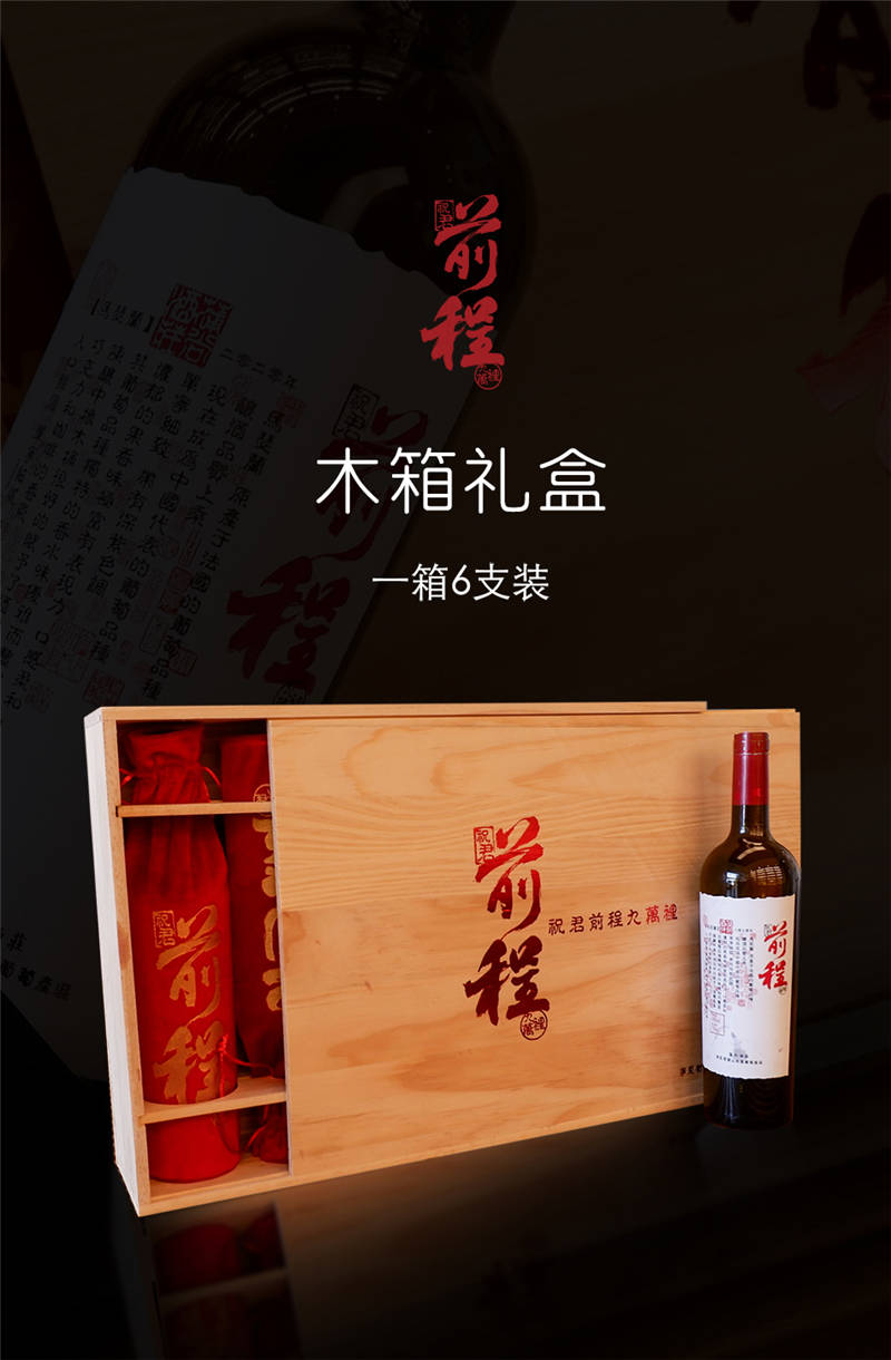 中国宁夏产区蒲尚酒庄前程九万里马瑟兰干红葡萄酒红酒