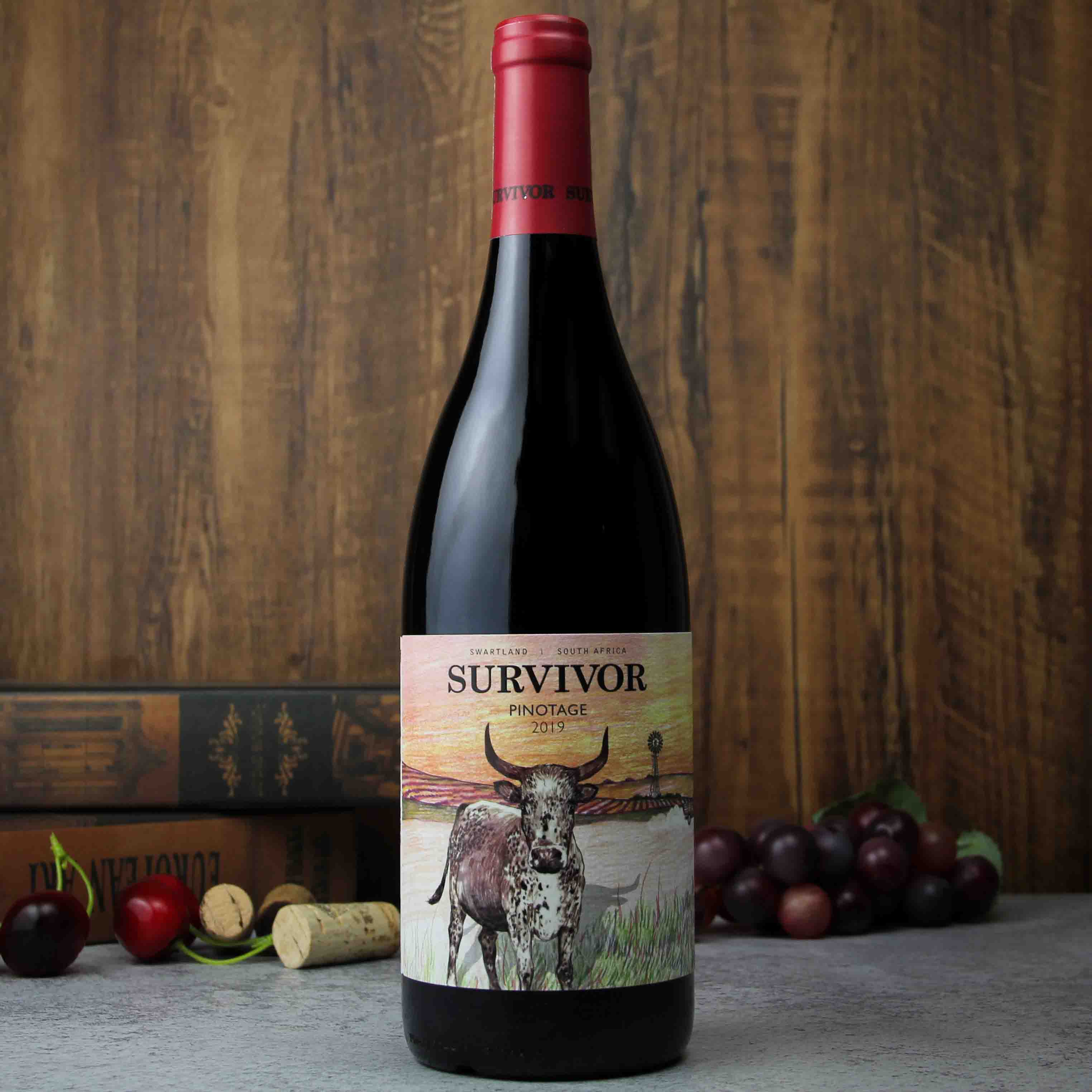 南非幸存者·大牛品诺塔吉干红葡萄酒