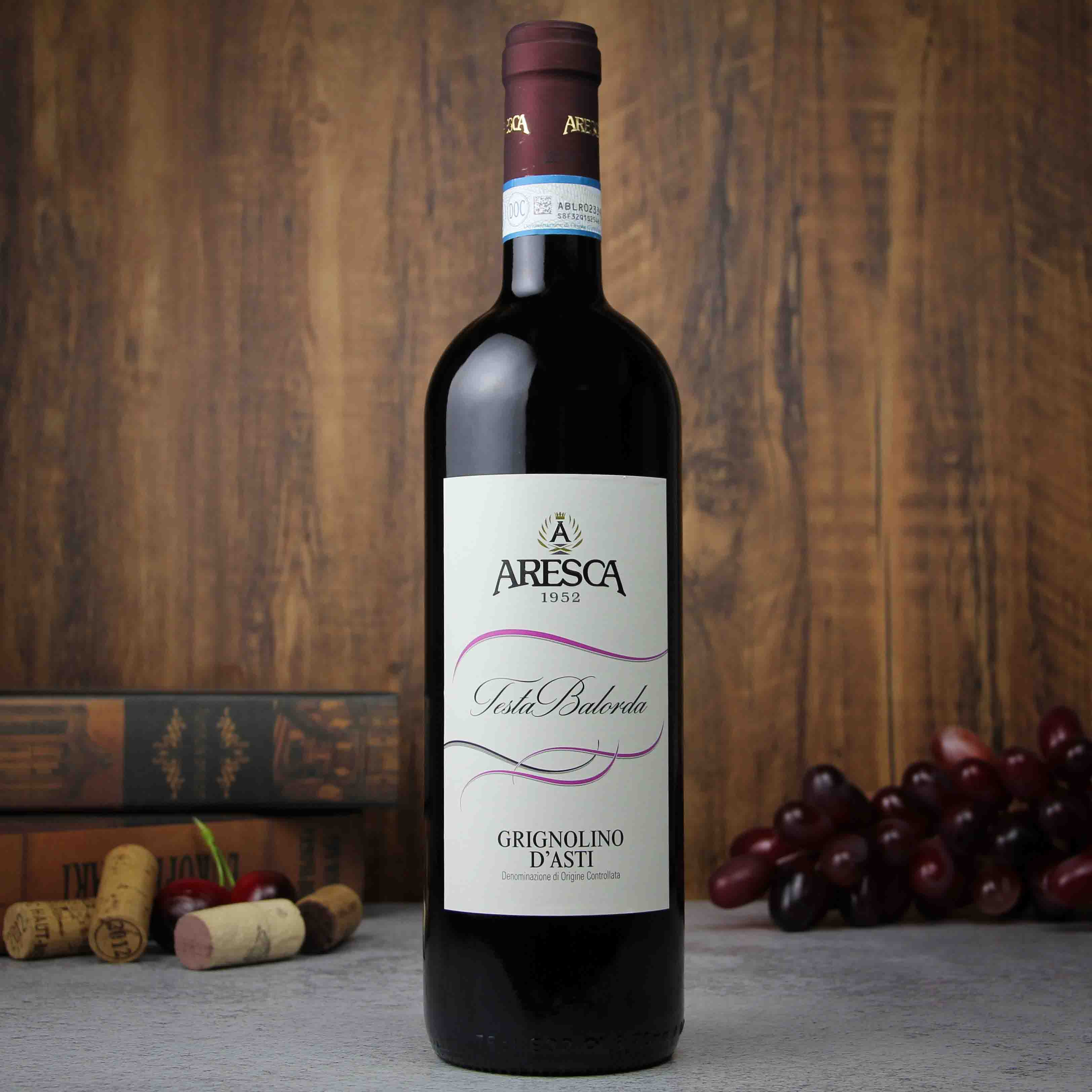 意大利皮埃蒙特ARESCA酒庄格丽尼奥里诺·阿斯蒂红葡萄酒红酒