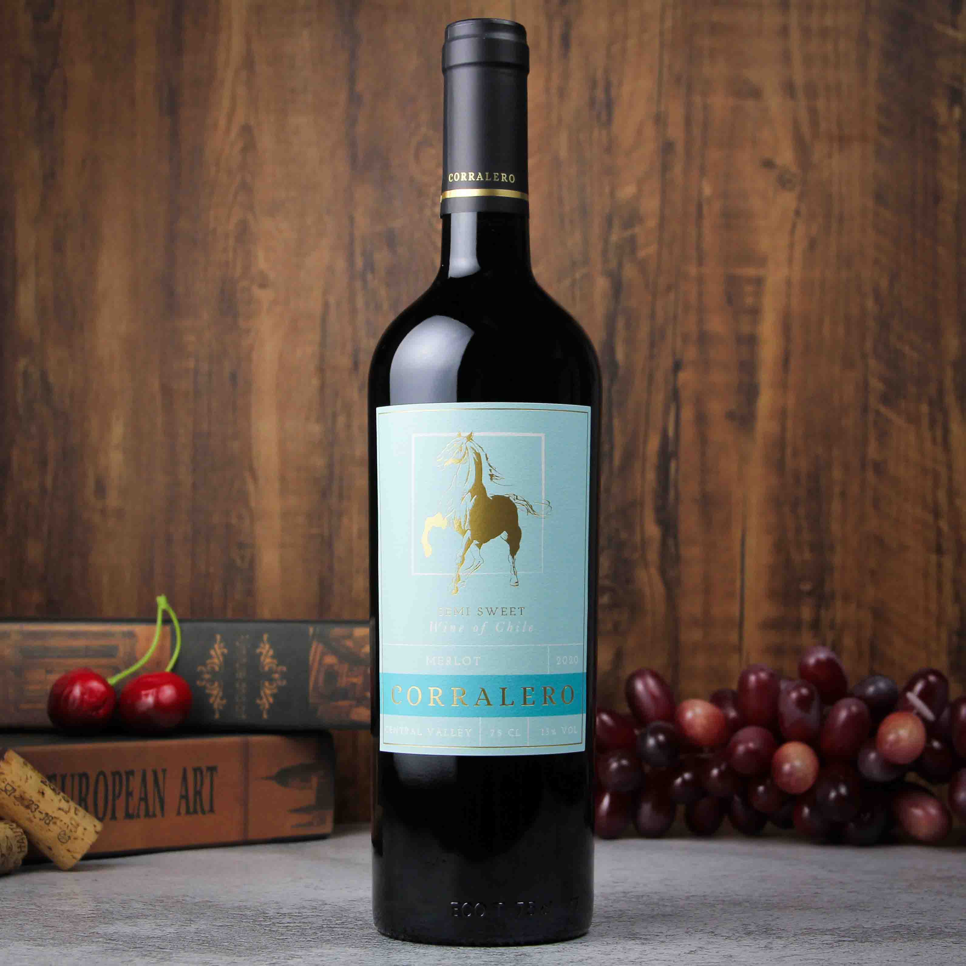 智利中央山谷科拉列罗精选梅洛红葡萄酒红酒