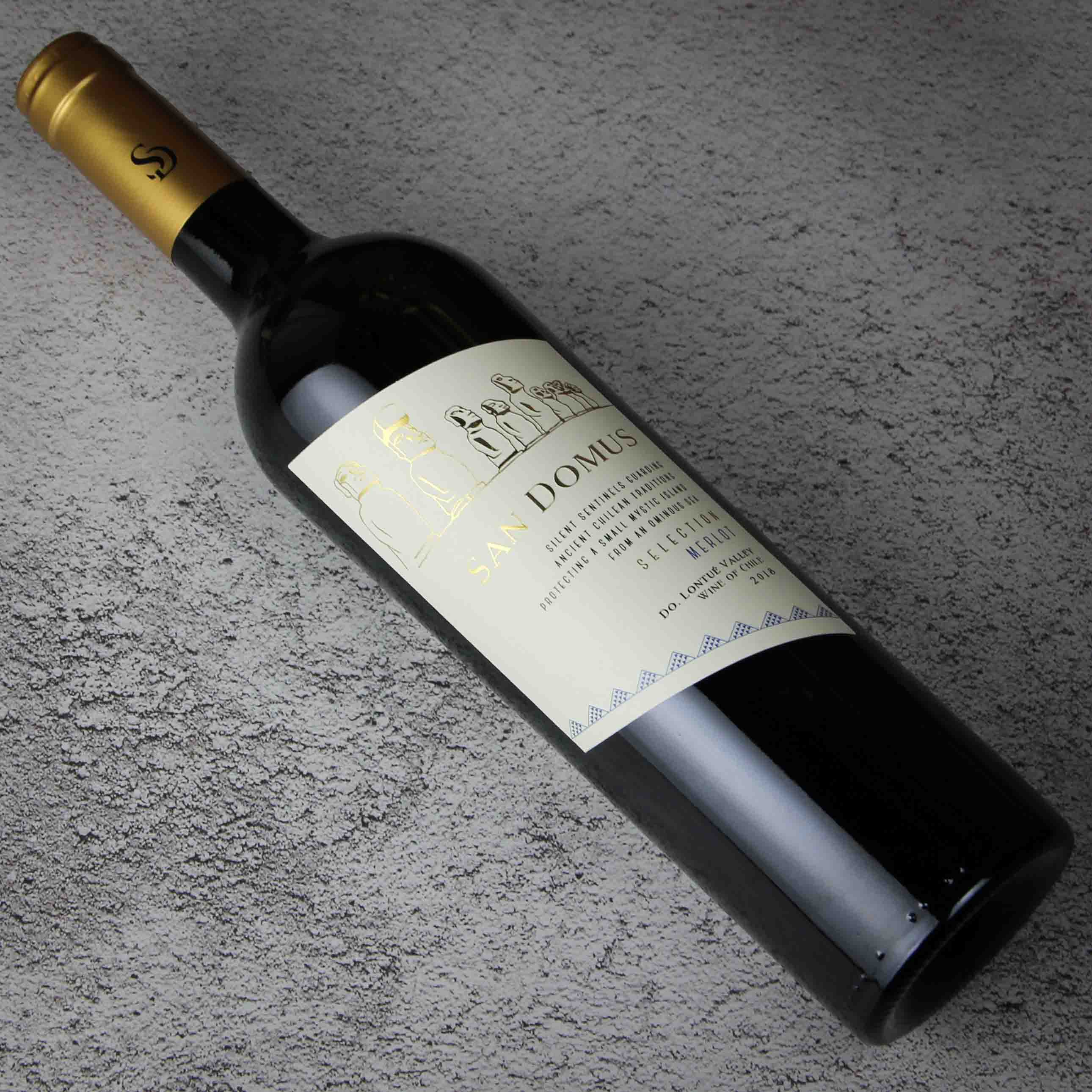智利隆图河谷圣多沐斯精选梅洛红葡萄酒