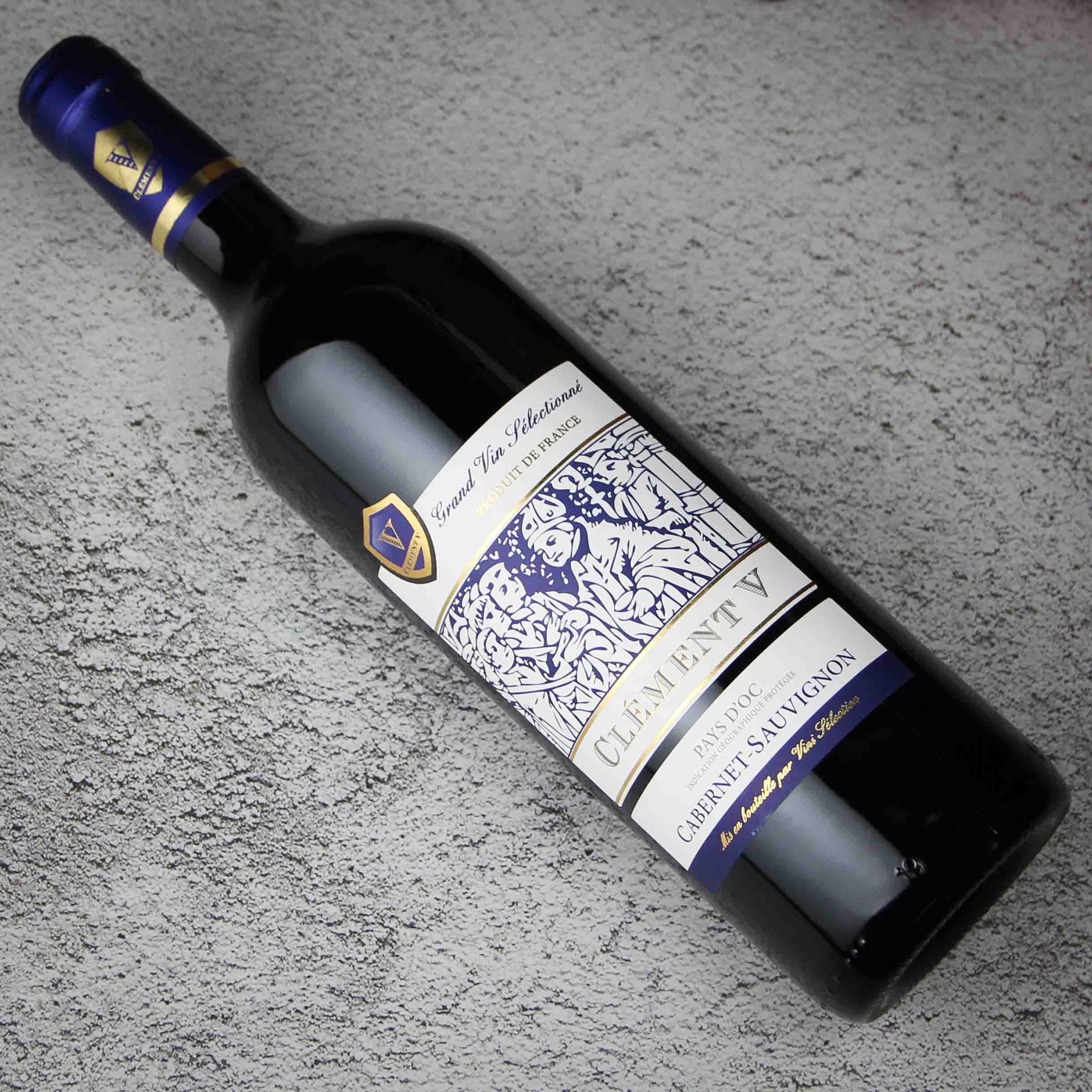 法国克莱门五世 赤霞珠红葡萄酒