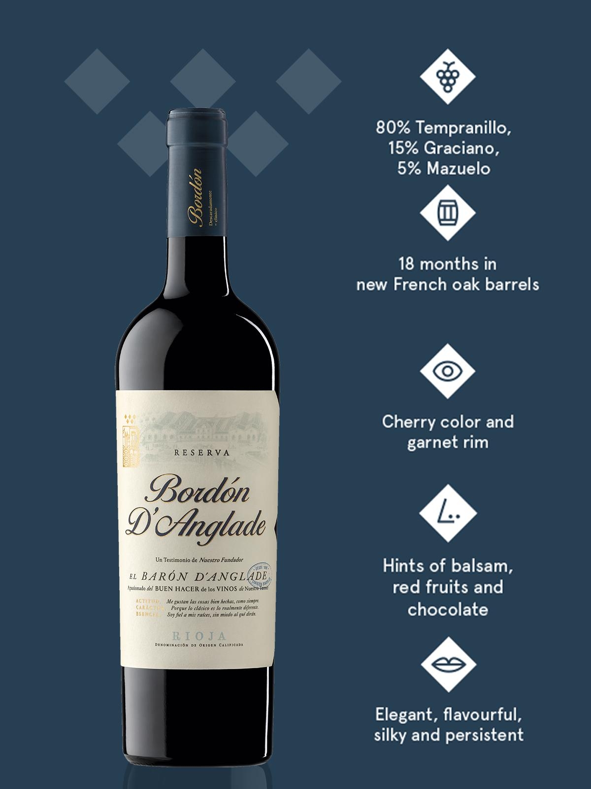 西班牙Bordon D'Anglade Reserva陈年型红葡萄酒