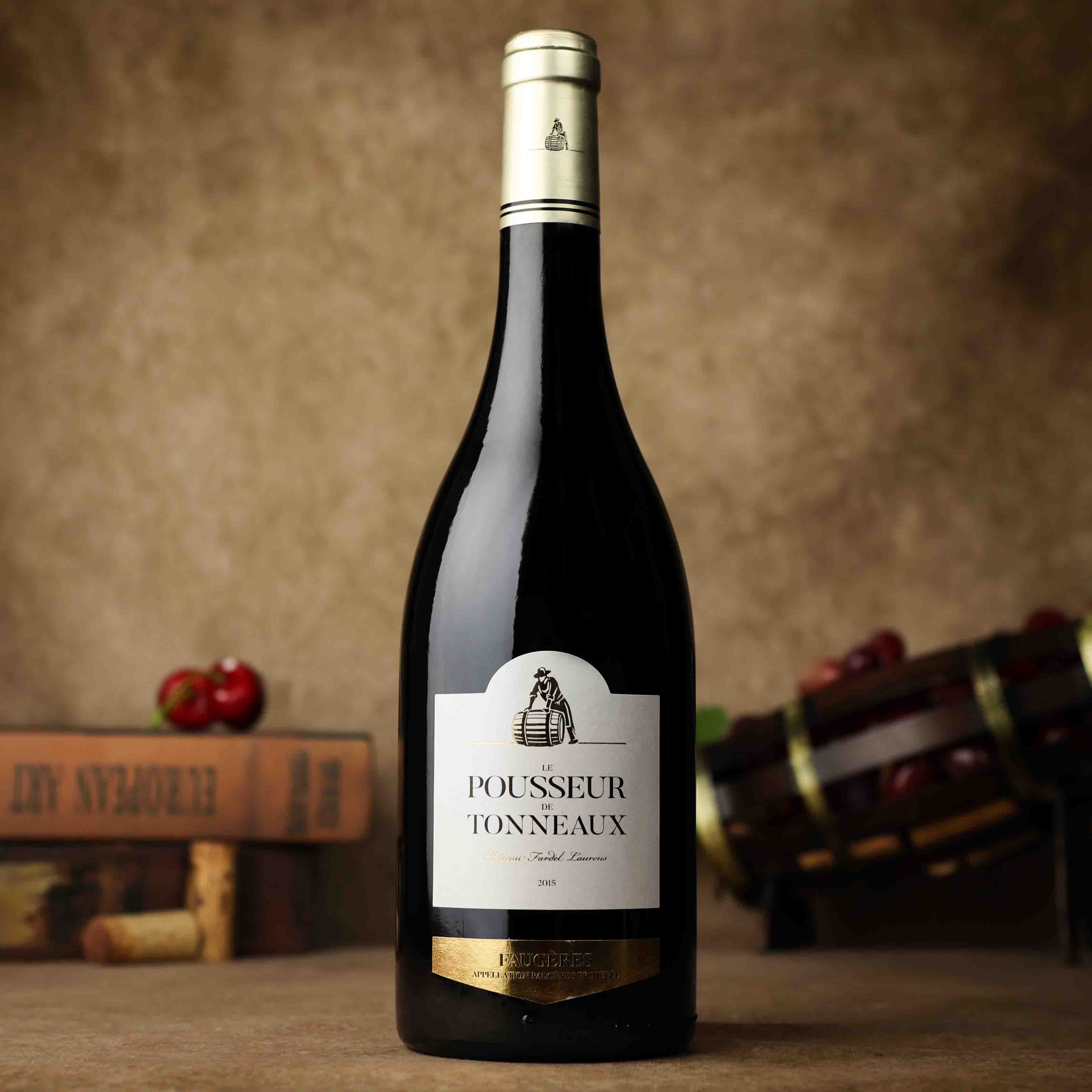 法国朗格多克推桶劳伦士城堡红葡萄酒