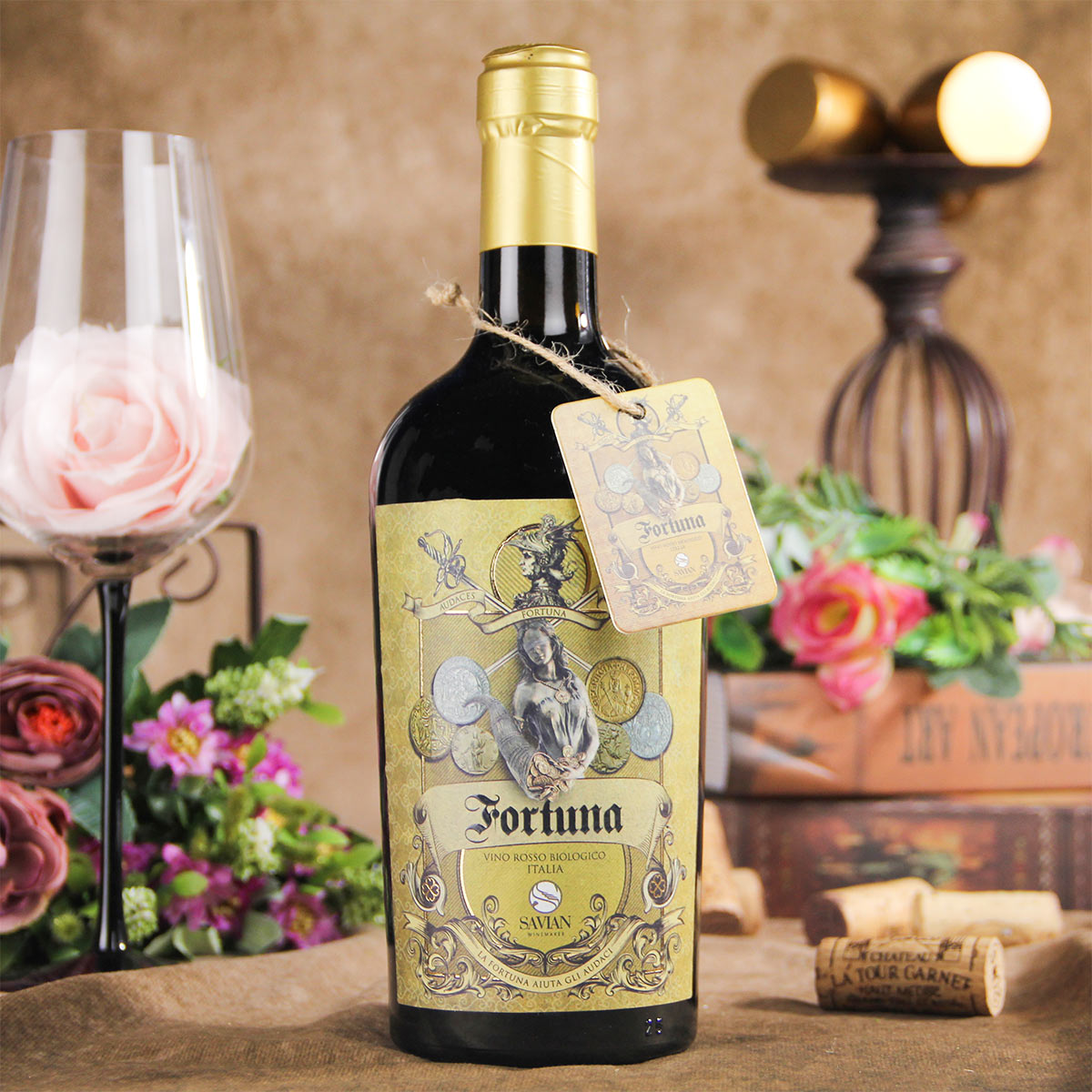 意大利威尼托萨维安酒庄Fortuna-幸运女神有机干红葡萄酒